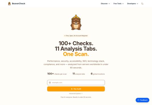 Screenshot of the audited page (Desktop 1440×900)
