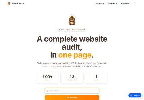 Screenshot of the audited page (Desktop 1440×900)