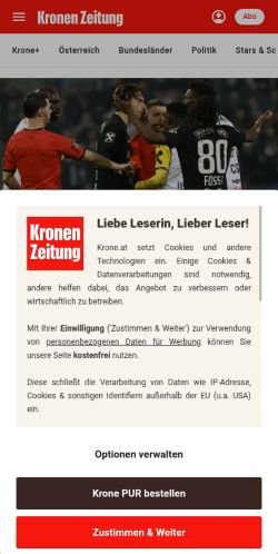 Screenshot of the audited page (Mobile 375×812)