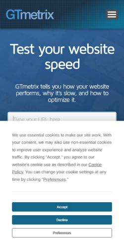 Screenshot of the audited page (Mobile 375×812)
