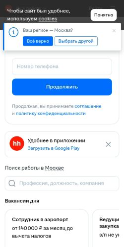 Screenshot of the audited page (Mobile 375×812)