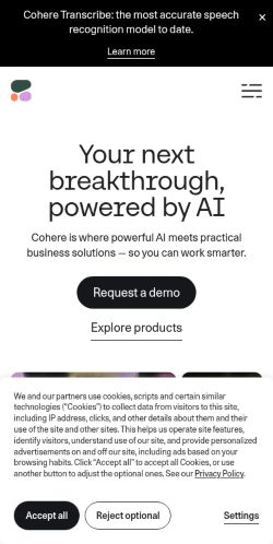 Screenshot of the audited page (Mobile 375×812)