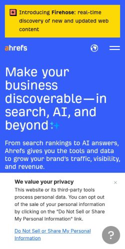 Screenshot of the audited page (Mobile 375×812)