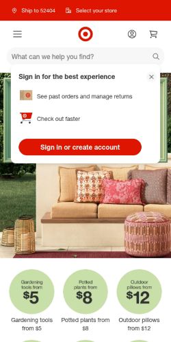 Screenshot of the audited page (Mobile 375×812)