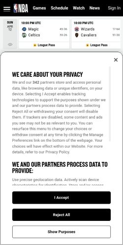 Screenshot of the audited page (Mobile 375×812)