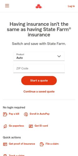 Screenshot of the audited page (Mobile 375×812)