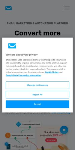 Screenshot of the audited page (Mobile 375×812)