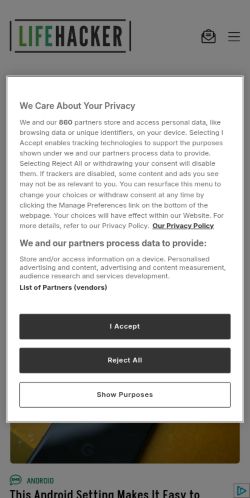 Screenshot of the audited page (Mobile 375×812)