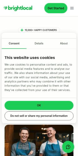 Screenshot of the audited page (Mobile 375×812)