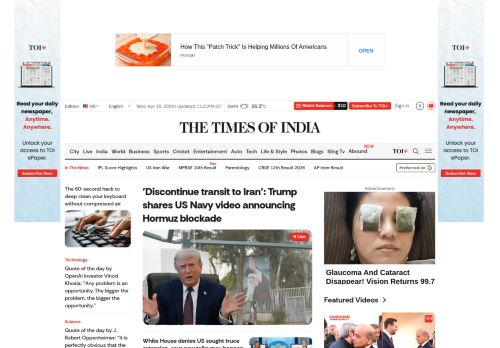 Screenshot of the audited page (Desktop 1440×900)