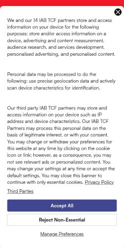 Screenshot of the audited page (Mobile 375×812)