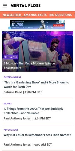 Screenshot of the audited page (Mobile 375×812)