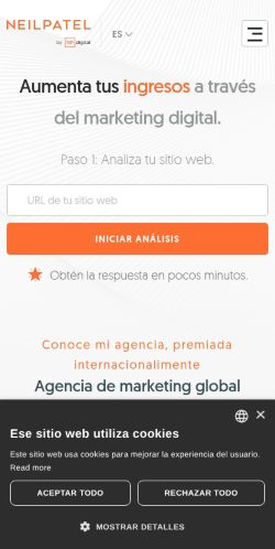 Screenshot of the audited page (Mobile 375×812)