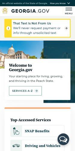 Screenshot of the audited page (Mobile 375×812)
