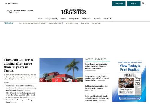 Screenshot of the audited page (Desktop 1440×900)