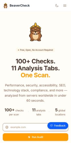 Screenshot of the audited page (Mobile)