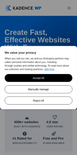 Screenshot of the audited page (Mobile 375×812)