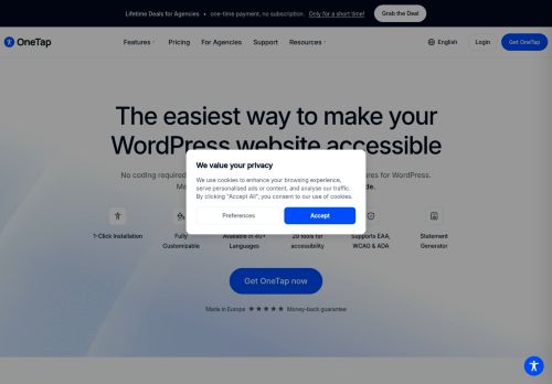 Screenshot of the audited page (Desktop 1440×900)