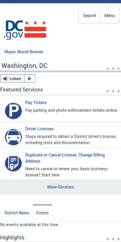 Screenshot of the audited page (Mobile 375×812)
