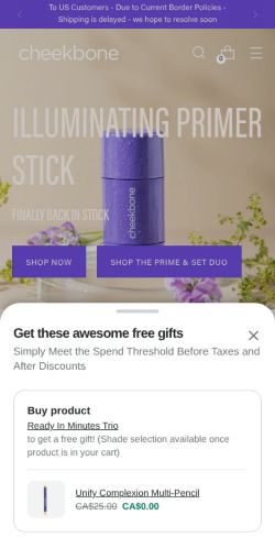 Screenshot of the audited page (Mobile 375×812)