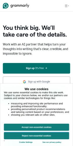 Screenshot of the audited page (Mobile 375×812)