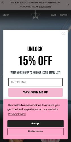Screenshot of the audited page (Mobile 375×812)