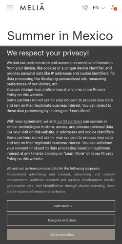 Screenshot of the audited page (Mobile 375×812)