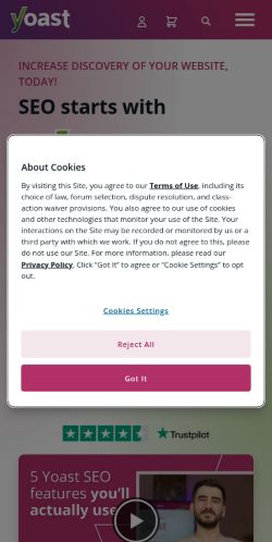 Screenshot of the audited page (Mobile 375×812)
