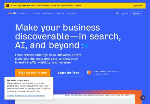 Screenshot of the audited page (Desktop 1440×900)