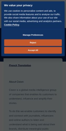 Screenshot of the audited page (Mobile 375×812)