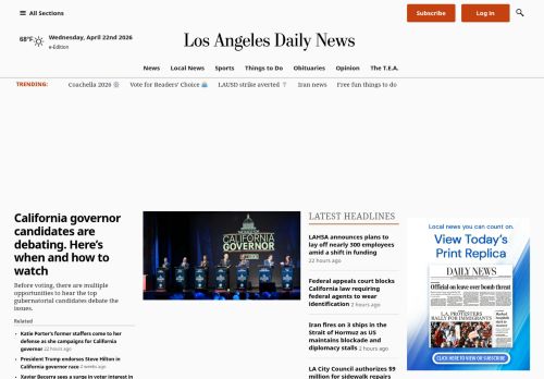 Screenshot of the audited page (Desktop 1440×900)