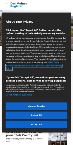 Screenshot of the audited page (Mobile 375×812)