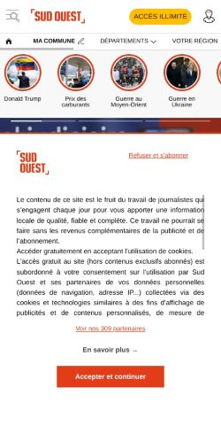 Screenshot of the audited page (Mobile 375×812)