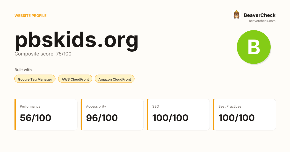 pbskids.org — Technology, performance & accessibility | BeaverCheck