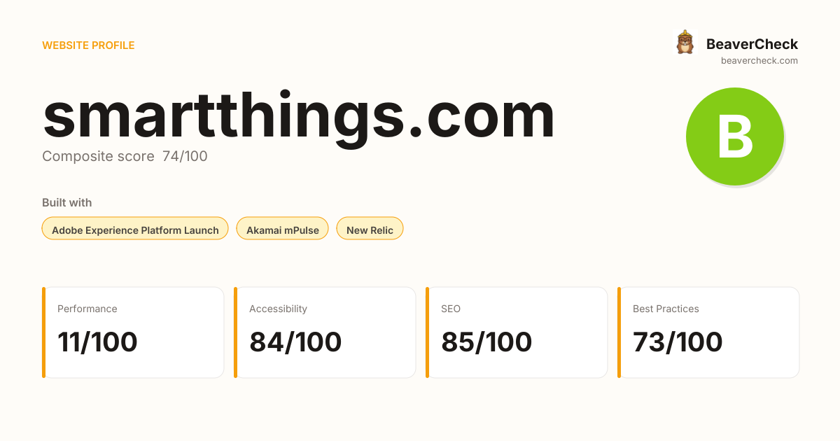smartthings.com — Technology, performance & accessibility | BeaverCheck