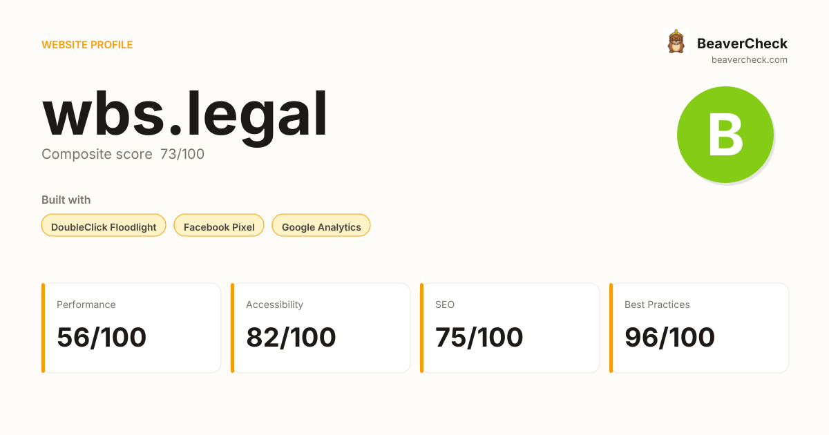wbs.legal — Technology, performance & accessibility | BeaverCheck