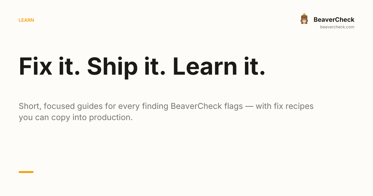 How to Fix Common Web Issues — BeaverCheck