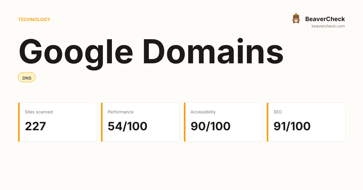 Google Domains Performance Audit — BeaverCheck