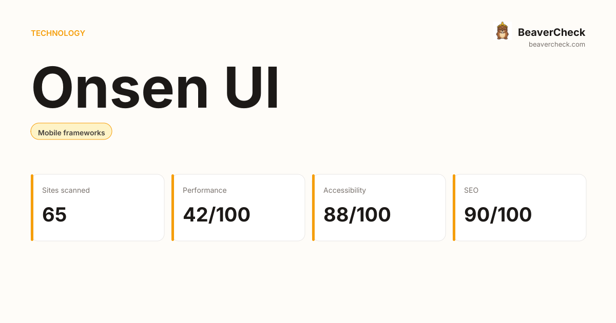 Onsen UI Performance Audit — BeaverCheck
