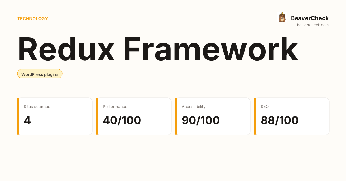 Redux Framework Performance Audit — BeaverCheck